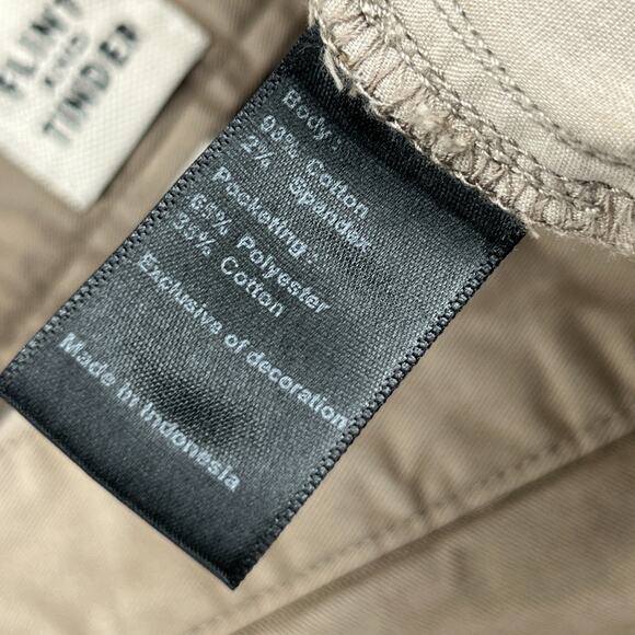 FLINT AND TINDER Short Mens 36 Huckberry 5" 365 Chino Stretch Cotton Brown - Picture 9 of 14